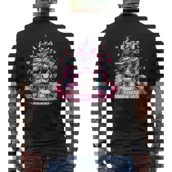 Unicorn Squad Graceful Unicorn With Leopard Bandana Men's T-shirt Back Print | Seseable UK