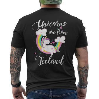 Unicorns Are From Iceland Home Country Icelandic Pride Men's T-shirt Back Print - Monsterry