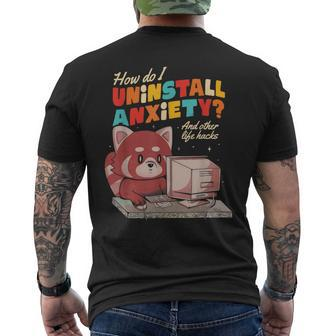 How Do I Uninstall Anxiety Cute Raccoon Men's T-shirt Back Print - Monsterry DE