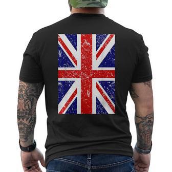 Union Jack Flag National Flag Of United Kingdom Uk Men's T-shirt Back Print - Monsterry