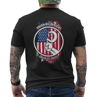 Union Millwright For Proud American Millwright Mens Back Print T-shirt - Thegiftio UK