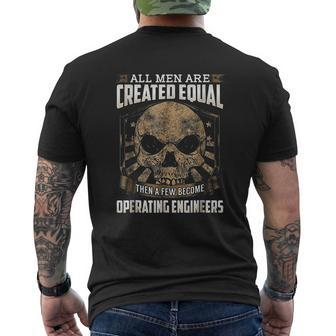 Union Operating Engineer American Proud Laborer Mens Back Print T-shirt - Thegiftio UK