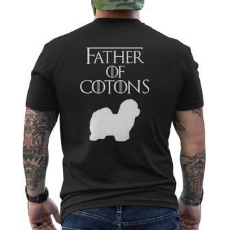 Unique White Father Of Coton De Tulear Dog Lover E010623 Ver2 Mens Back Print T-shirt | Mazezy