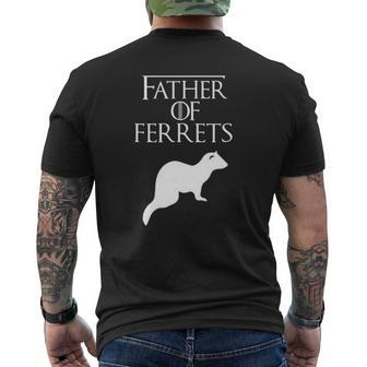 Unique White Father Of Ferret Lover E010405 Ver2 Mens Back Print T-shirt | Mazezy