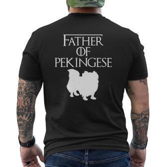 Unique White Father Of Pekingese Dog Lover E010717 Ver2 Mens Back Print T-shirt | Mazezy