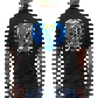 University Blue 4S To Match Heart Drip 4 University Blue Men's T-shirt Back Print - Thegiftio