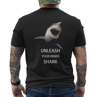 Unleash Your Inner Sharkawesome Great White Shark Mens Back Print T-shirt - Thegiftio UK