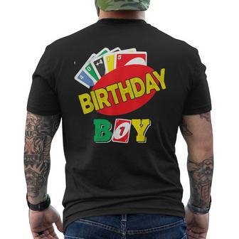Uno Themed 1St Birthday Party Decorations 1St Bday Boy Men's T-shirt Back Print - Seseable