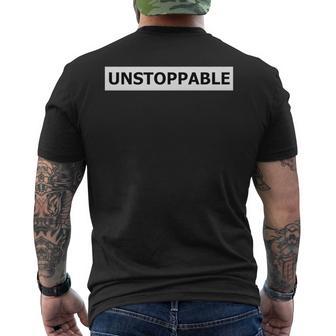 Unstoppable No Limit Inspirational For Go Getters Men's T-shirt Back Print - Monsterry UK