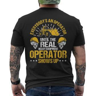 Until The Real Heavy Equipment Operator Shows Up Men's T-shirt Back Print | Mazezy