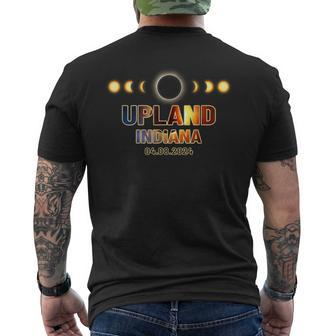 Upland Indiana Total Solar Eclipse April 8 2024 Men's T-shirt Back Print | Mazezy CA