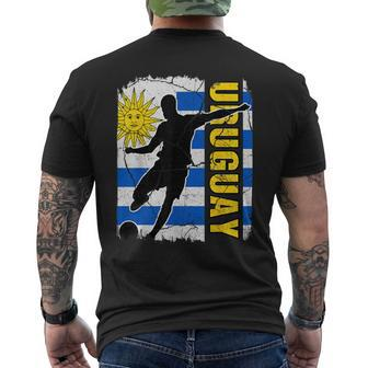 Uruguayan Soccer Team Uruguay Flag Jersey Football Fans Men's T-shirt Back Print - Monsterry AU