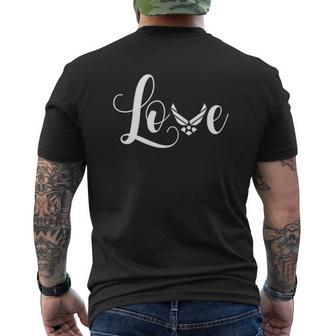 Us Air Force Love Mens Back Print T-shirt - Thegiftio UK