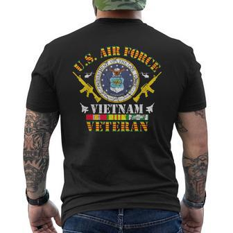 Us Air Force Vietnam Veteran Vintage Flag Veterans Day Mens Men's T-shirt Back Print - Monsterry AU