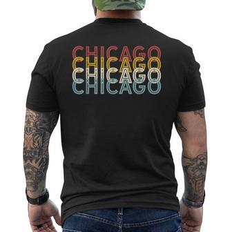Us American City 70'S Retro Usa Vintage Chicago Men's T-shirt Back Print - Monsterry DE