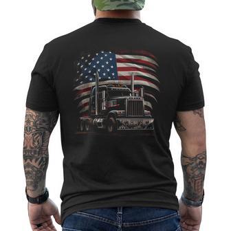 Us American Flag Trucker Truck Driver T-Shirt mit Rückendruck - Geschenkecke