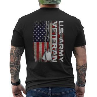 Us Army Veteran America Flag Vintage Army Veteran Men's T-shirt Back Print - Monsterry UK