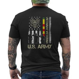 Us Army Vietnam Veteran Usa Flag Veteran Vietnam Army Mens Back Print T-shirt | Mazezy