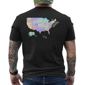 Us Map United States Usa Men's T-shirt Back Print - Monsterry AU