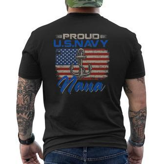 Us Navy Proud Nana Proud Us Navy Nana For Veteran Day Mens Back Print T-shirt | Mazezy
