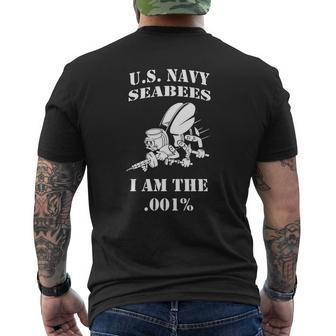 US Navy Seabees Mens Back Print T-shirt - Seseable