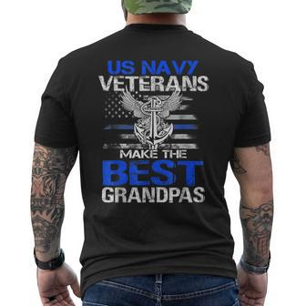 Us Navy Veterans Make The Best Grandpas Fathers Day Men's T-shirt Back Print - Monsterry CA