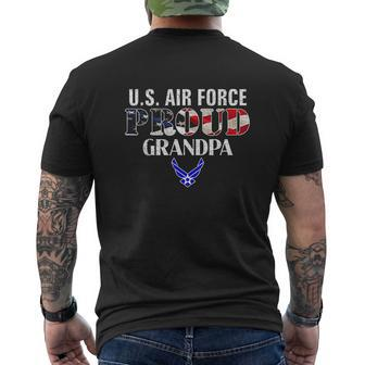 Us Proud Air Force Grandpa Mens Back Print T-shirt | Mazezy AU