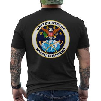 Us Space Command Military Satellite Control Warfare Men's T-shirt Back Print - Monsterry