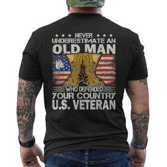 Us Veteran Veterans Day Us Patriot Men's T-shirt Back Print - Monsterry DE
