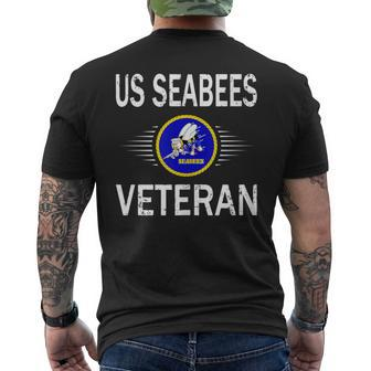 Us Veterans Day Us Seabees Veteran Men's T-shirt Back Print - Monsterry