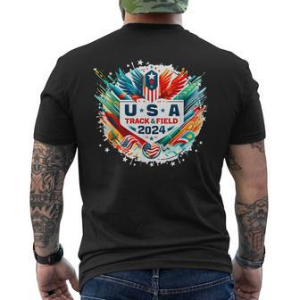 Usa 2024 Go United States Running American Sport 2024 Usa Men's T-shirt Back Print | Mazezy