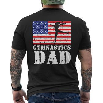 Usa American Gymnastics Dad Mens Back Print T-shirt | Mazezy