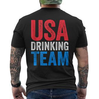 Usa Drinking Team Fourth Of July Men's T-shirt Back Print - Monsterry UK