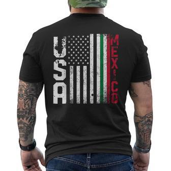 Usa Flag Mexico Men's T-shirt Back Print - Monsterry AU