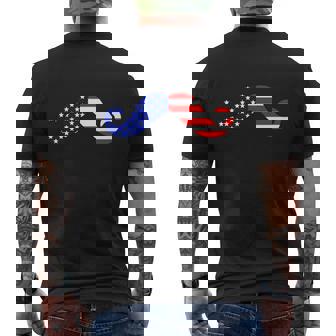Usa Mustache American Stache Mens Back Print T-shirt - Thegiftio UK