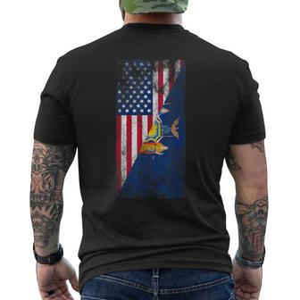 Usa New York Flags United States Of America New Yorker Men's T-shirt Back Print - Monsterry CA