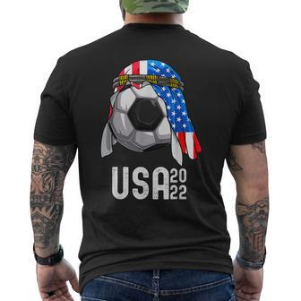 Usa Soccer Team 2022 World Football Usa Soccer Team Fans Mens Back Print T-shirt - Thegiftio