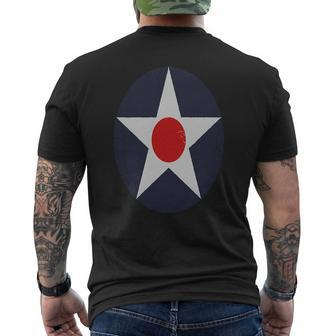 Usaac Ww2 Warbird Roundel Mens Back Print T-shirt - Seseable