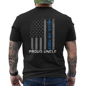 Usaf Proud Us Air Force Uncle Flag Military Patriotic Mens Mens Back Print T-shirt - Thegiftio