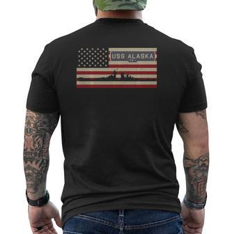 Uss Alaska Cb-1 Ww2 Battlecruiser Usa American Flag Mens Back Print T-shirt - Thegiftio UK