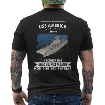 Uss America Lha Men's T-shirt Back Print | Mazezy