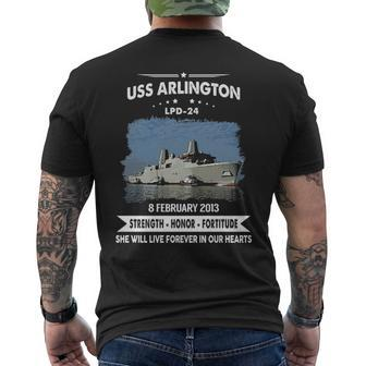Uss Arlington Lpd Men's T-shirt Back Print | Mazezy