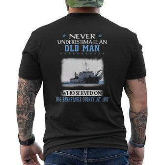 Uss Barnstable County Lst-1197 Veterans Day Father Day Mens Back Print T-shirt | Mazezy