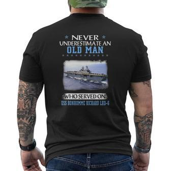 Uss Bonhomme Richard Lhd6 Veterans Day Father Day Mens Back Print T-shirt - Thegiftio