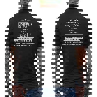 Uss Brock Apd Men's T-shirt Back Print | Mazezy