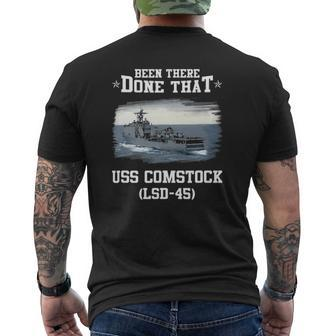 Uss Comstock Lsd-45 Veterans Day Father's Day Mens Back Print T-shirt | Mazezy