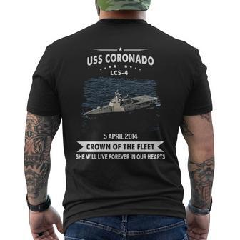 Uss Coronado Lcs Men's T-shirt Back Print | Mazezy