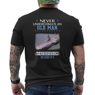 Uss Essex Cv-9 Veterans Day Father Day Mens Back Print T-shirt | Mazezy AU