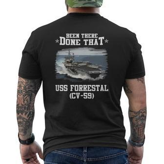 Uss Forrestal Cv-59 Veterans Day Father Day Mens Back Print T-shirt | Mazezy
