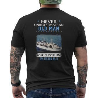 Uss Fulton As-11 Veterans Day Father Day Mens Back Print T-shirt | Mazezy